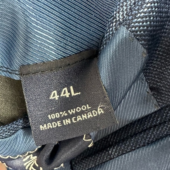 CREMIEUX Loro Piano 44L Blue Wool Windowpane 2 Button Sports Coat Jacket - Picture 6 of 9